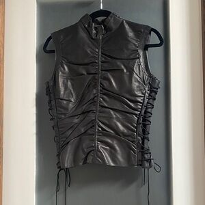 Siena Studio Black Leather Vest